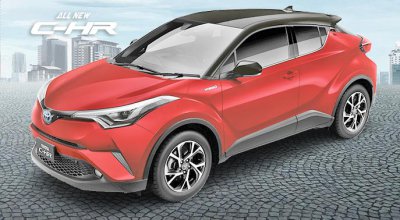 Red Mica With Sporty Black Roof / Black Top New C-HR