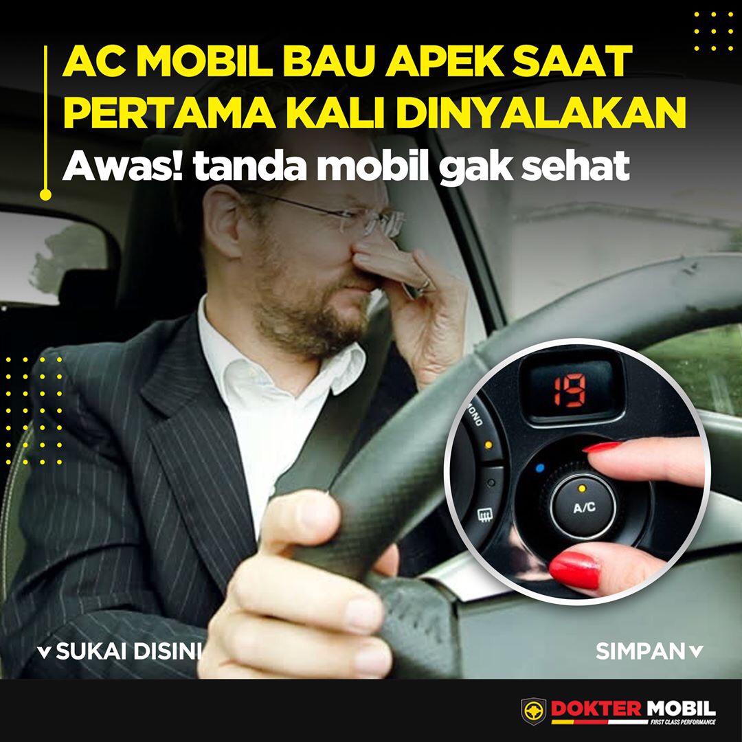 AC mobil bau apek saat pertama kali dinyalakan